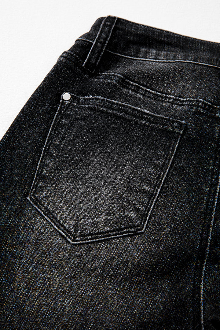 Raw Hem High Waist Flared Jeans in Light, Medium, & Dark Washes
