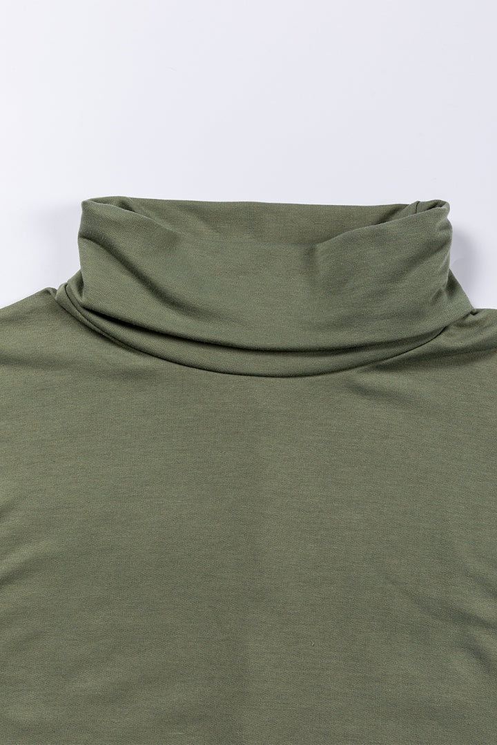 Jungle Green Cowl Neck Shift Tunic Top