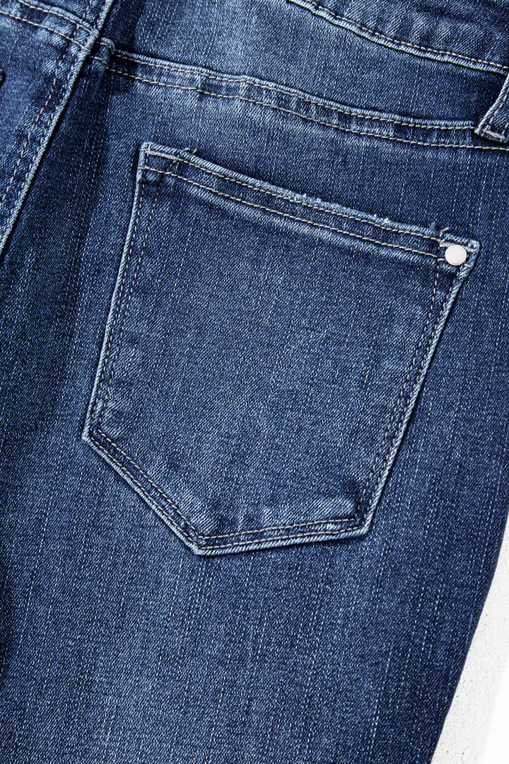 Raw Hem High Waist Flared Jeans in Light, Medium, & Dark Washes