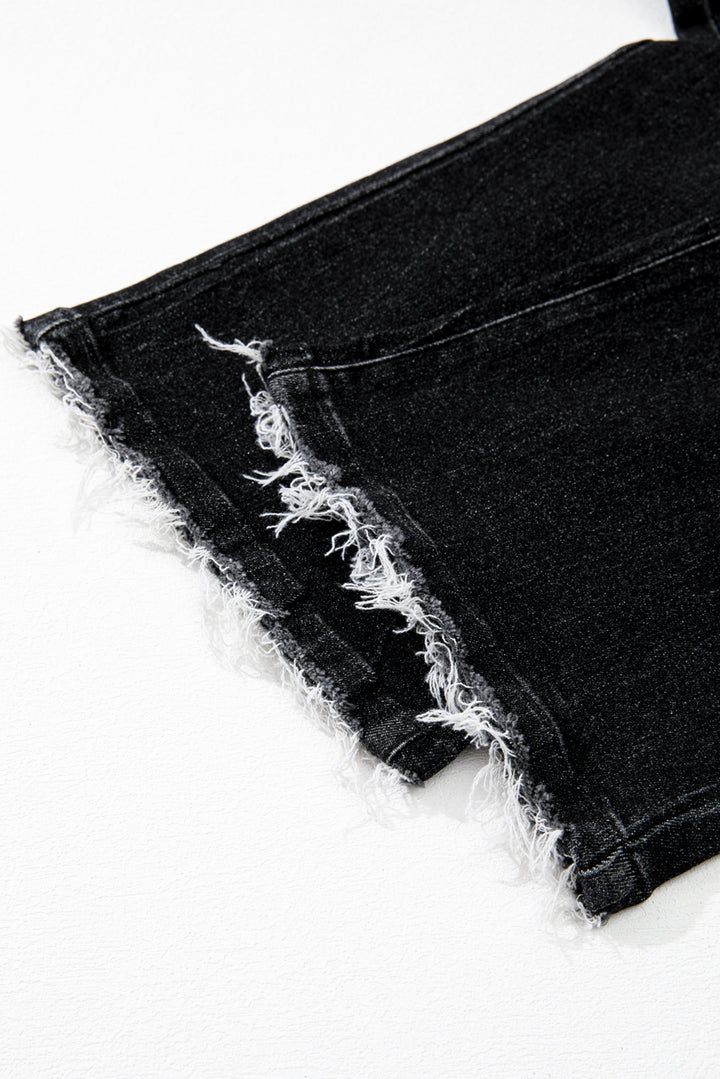 Raw Hem High Waist Flared Jeans in Light, Medium, & Dark Washes