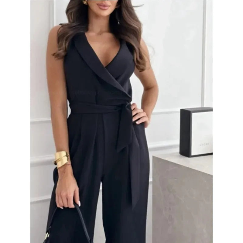 Modern Sleeveless High Waisted One Piece Jumpsuit for Any Occasion