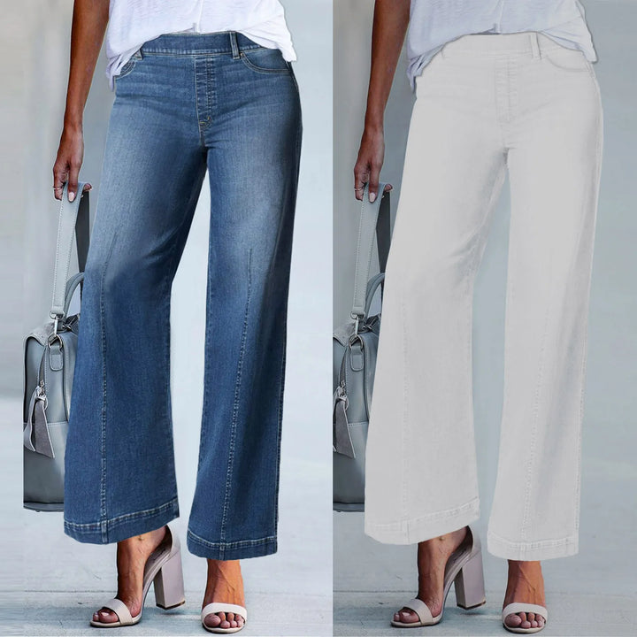 Perfect Summer Retro Wide Leg Pull-On Jeans