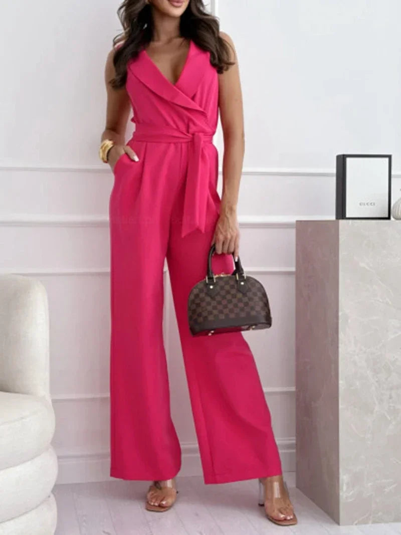 Modern Sleeveless High Waisted One Piece Jumpsuit for Any Occasion