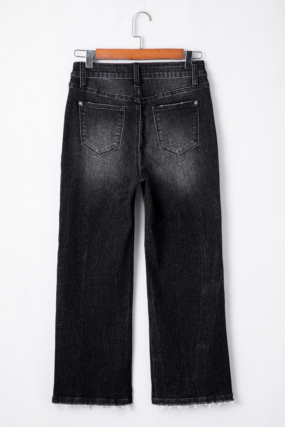 Raw Hem High Waist Flared Jeans in Light, Medium, & Dark Washes