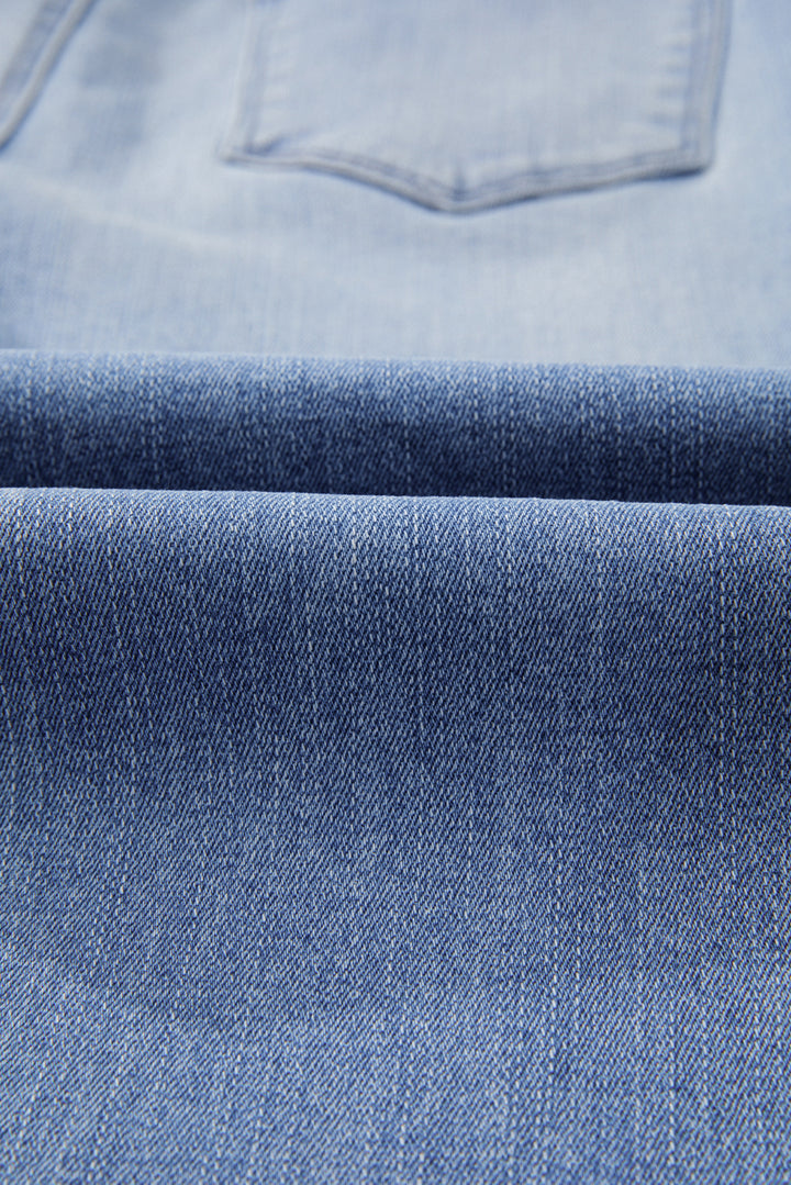 Raw Hem High Waist Flared Jeans in Light, Medium, & Dark Washes
