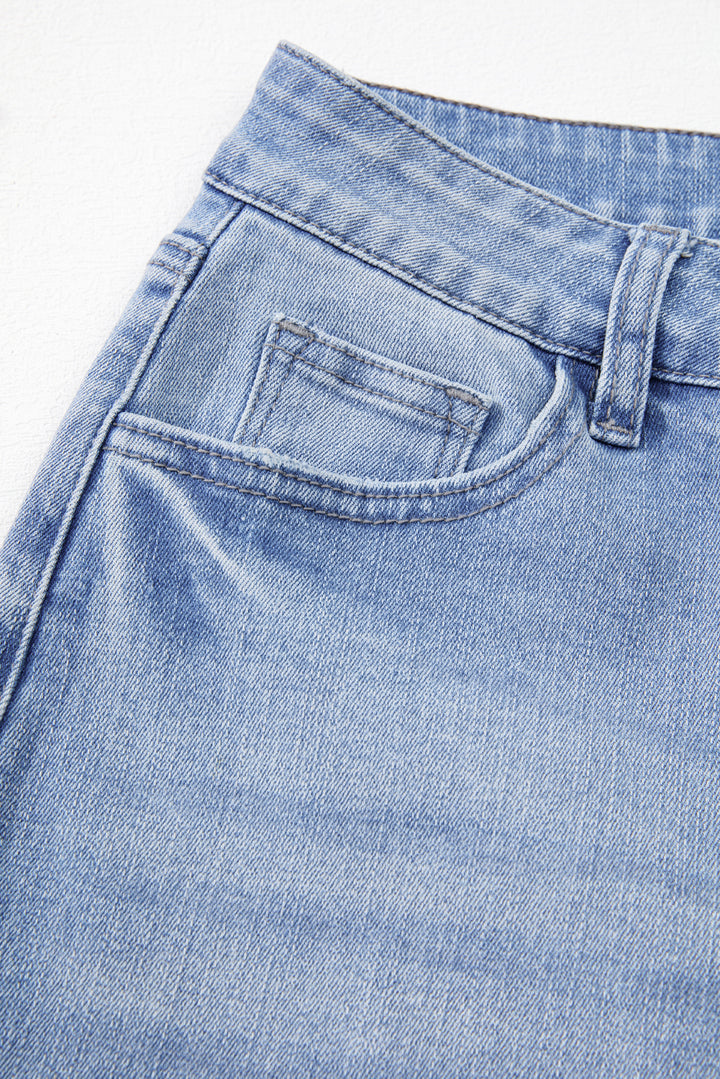 Raw Hem High Waist Flared Jeans in Light, Medium, & Dark Washes