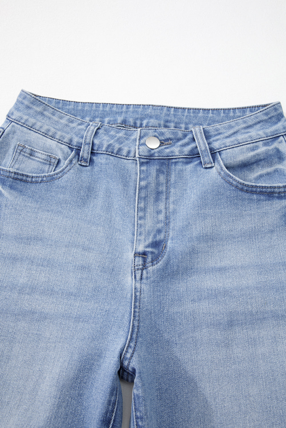 Raw Hem High Waist Flared Jeans in Light, Medium, & Dark Washes