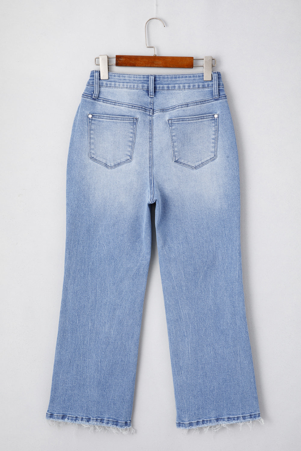 Raw Hem High Waist Flared Jeans in Light, Medium, & Dark Washes